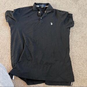 U.S. Polo Assn. Black Men’s Polo with Embroidered Logo
